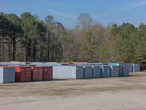 Containers on our yard.